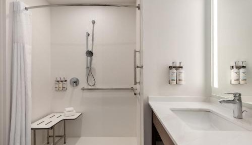 Queen Studio Suite with Mobility Accessible Roll-In Shower