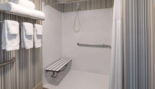 Double Room with Two Double Beds and Roll-in Shower - Mobility Access/Non-Smoking